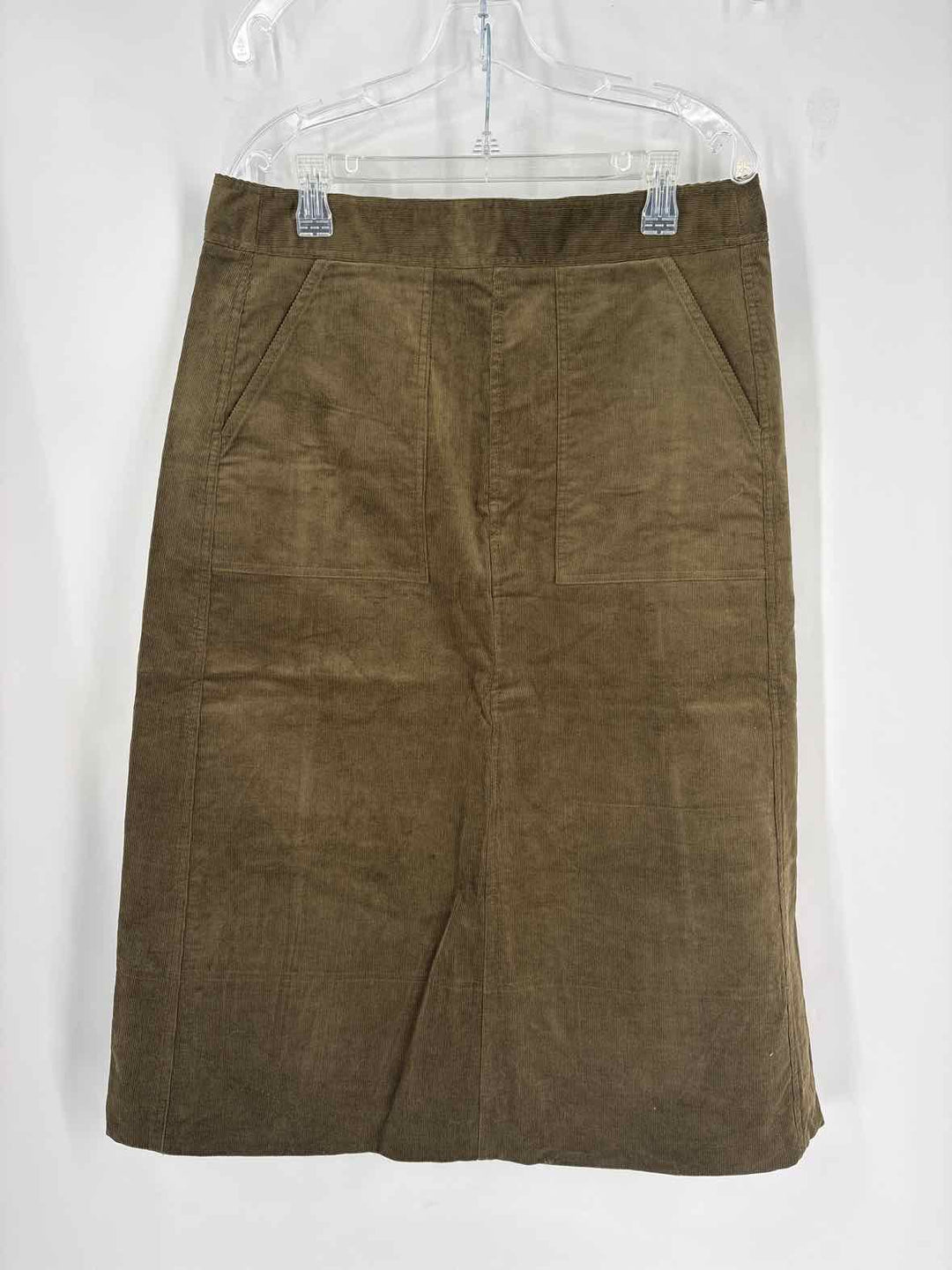 Size 12 Talbots Olive Corduroy Skirt