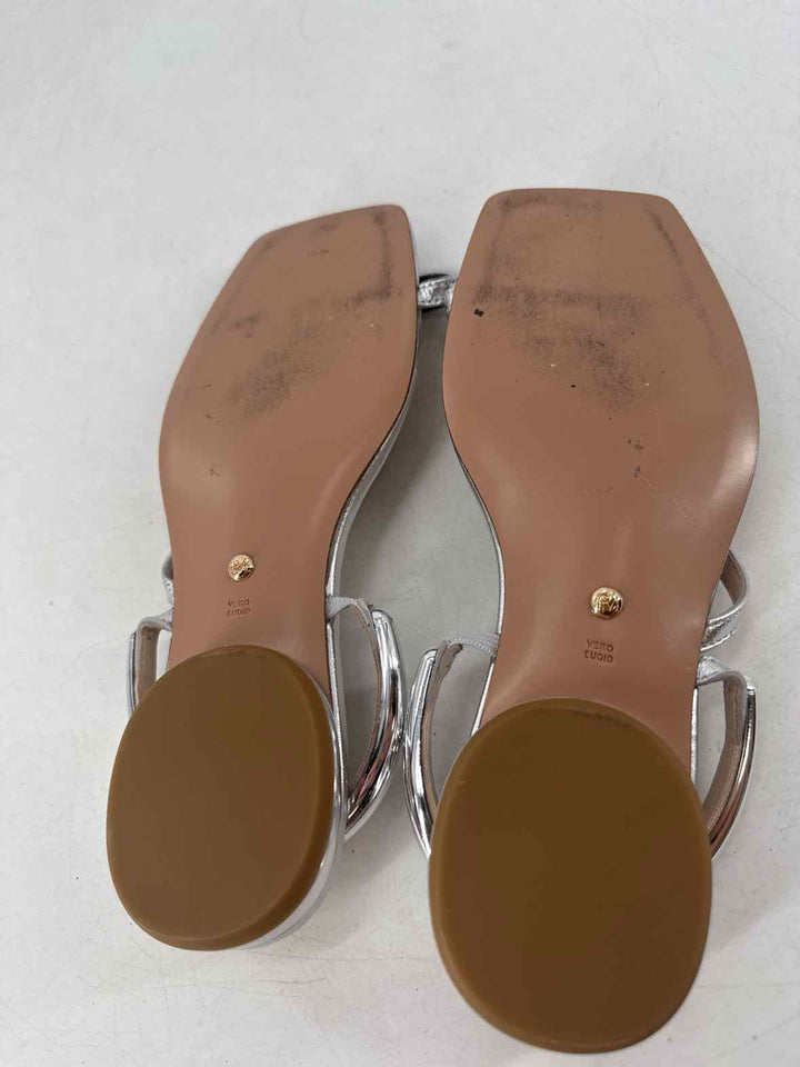 Shoe Size 5 PELLE MODE Silver Sandals