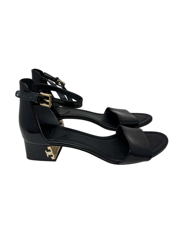 Shoe Size 10 Tory Burch Black PATENT Sandals