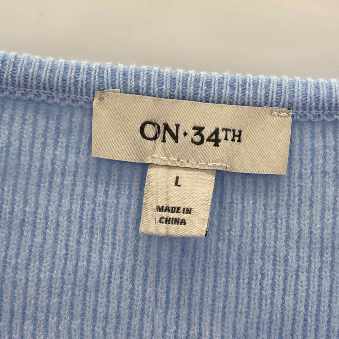 Size L ON 34TH Light Blue Knit Sweater