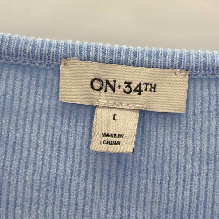Size L ON 34TH Light Blue Knit Sweater
