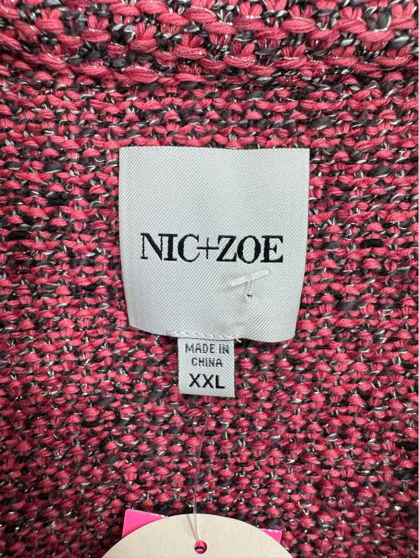 Size XXL NIC + ZOE Pink Tweed Blazer