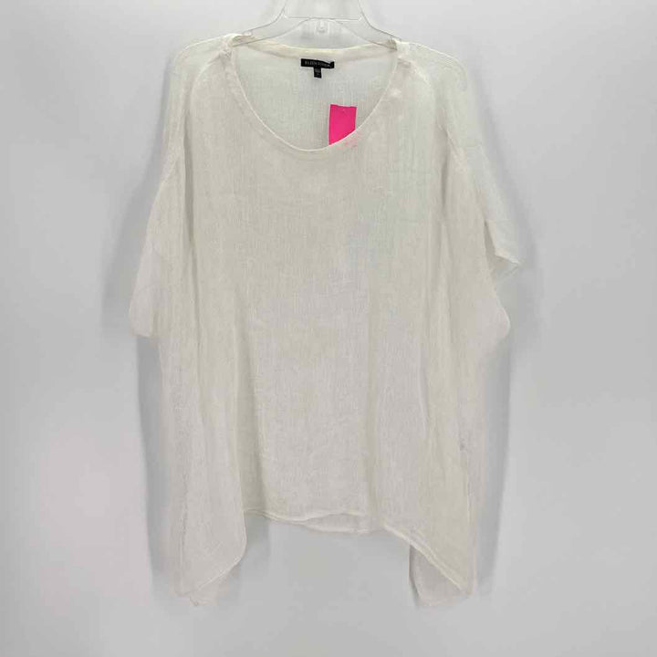 Size L Eileen Fisher White Shirt