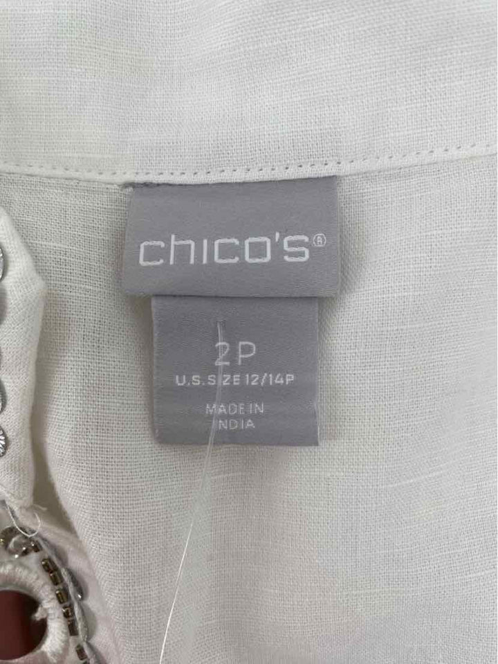 Size 12 Chico's White Shirt