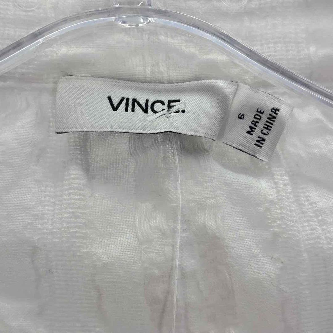 Size 6 VINCE White Shirt