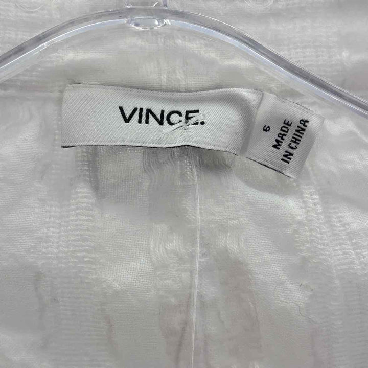 Size 6 VINCE White Shirt