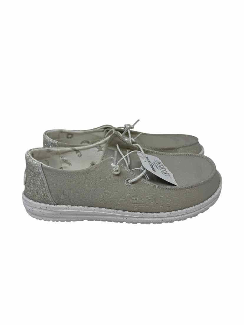 Shoe Size 8 HEY DUDE Silver Sneakers