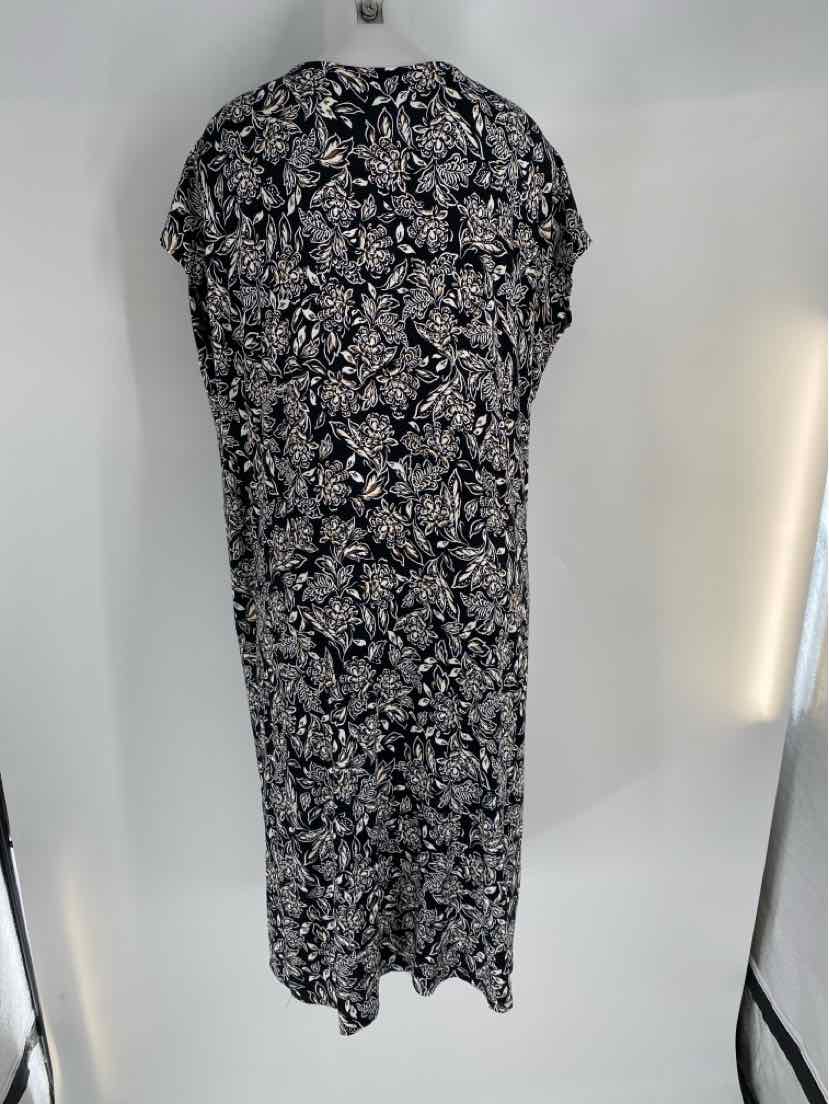 Size XL J JILL Black Cotton Dress