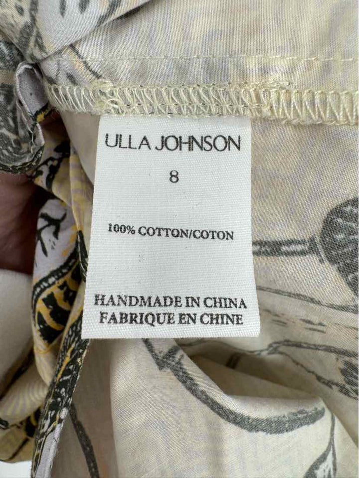 Size 8 Ulla Johnson Yellow Print Shirt