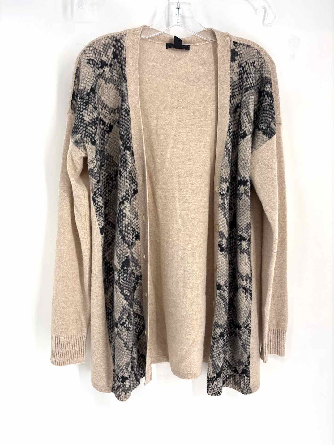 Size L SAKS FIFTH AVENUE Tan Cashmere Cardigan