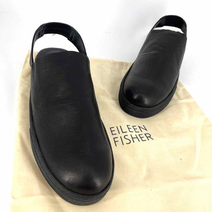Shoe Size 7 Eileen Fisher Black Leather Boots