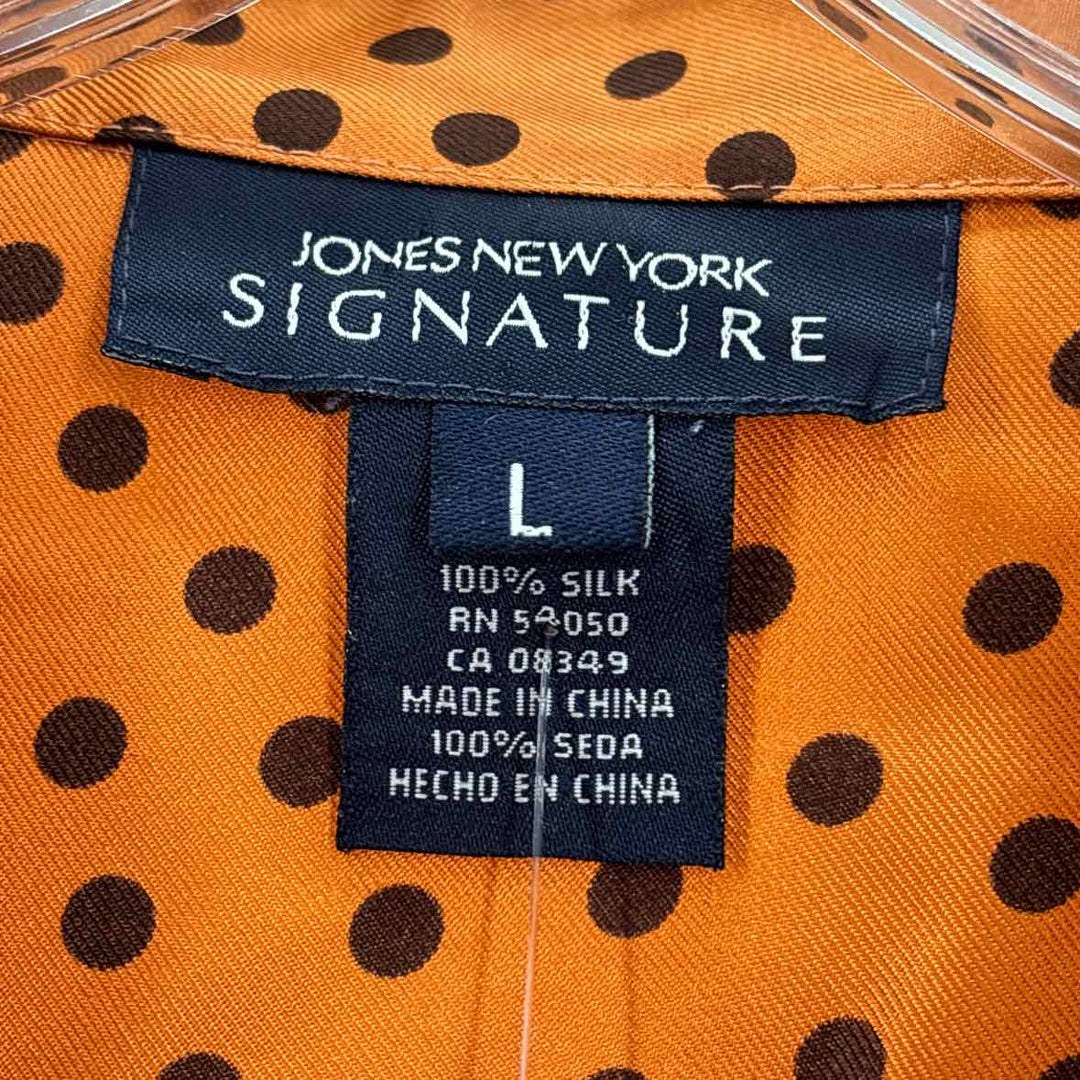 Size L Jones New York Orange Shirt