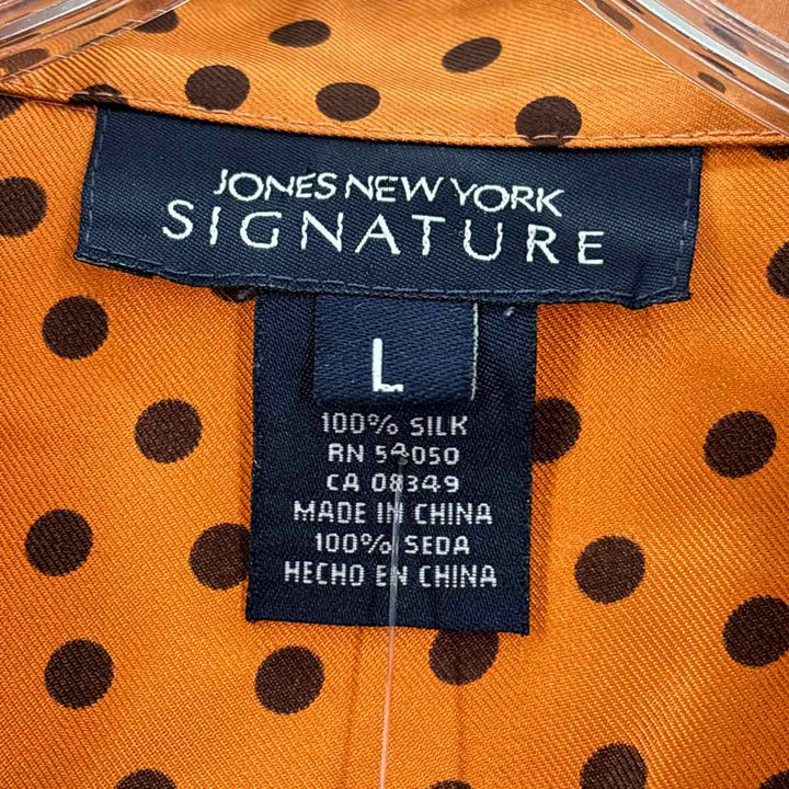 Size L Jones New York Orange Shirt