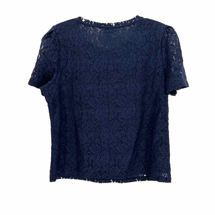 Size L LIZ CLAIBORNE Navy Lace Shirt