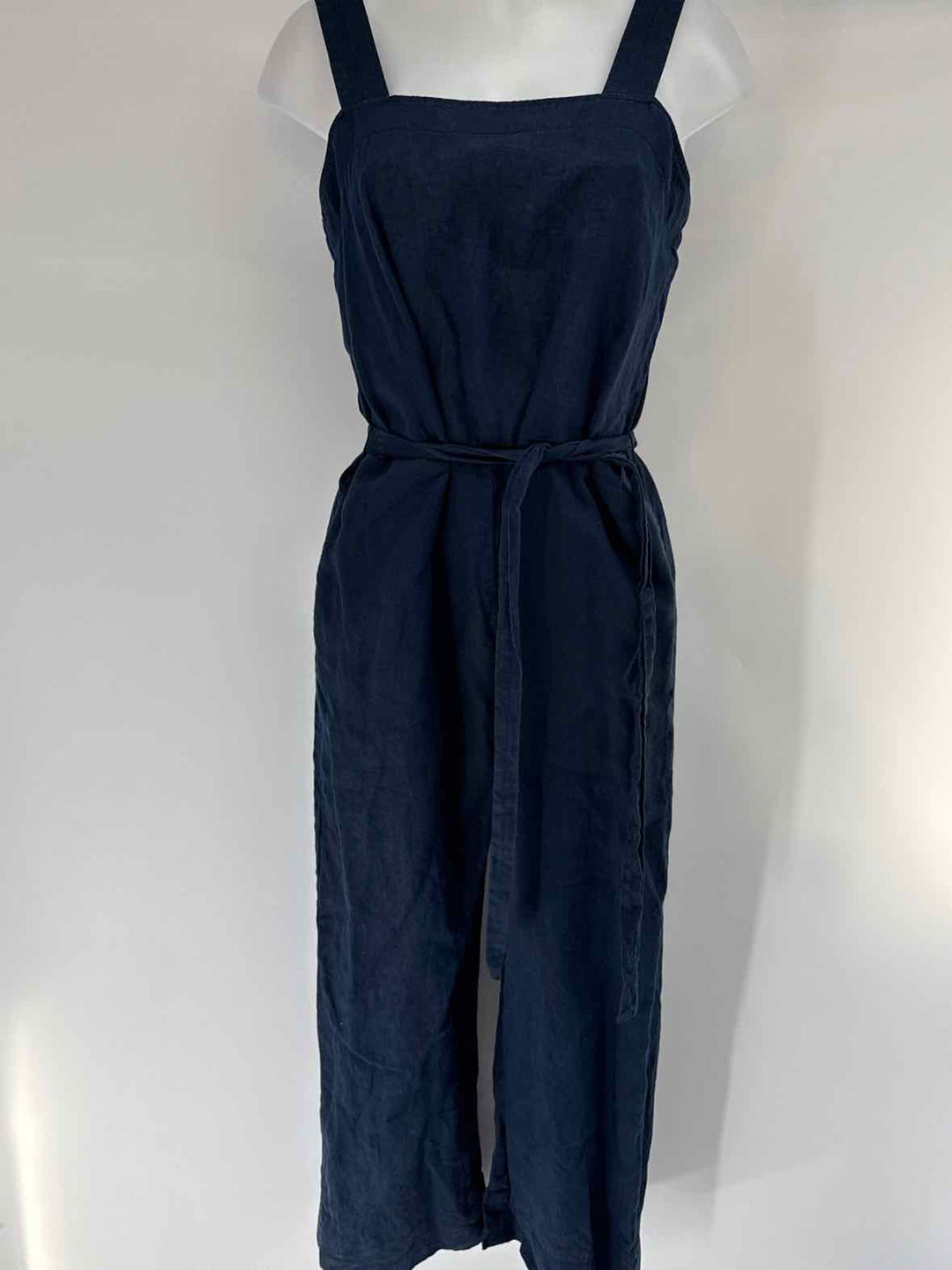 Size S QUINCE Blue Linen Dress