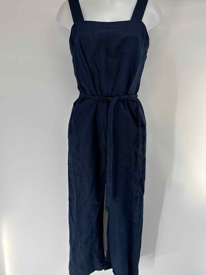 Size S QUINCE Blue Linen Dress