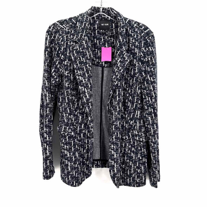 Size M NIC + ZOE Navy Print Blazer