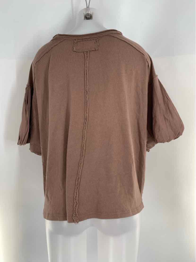 Size S WE THE FREE Brown Cotton Shirt