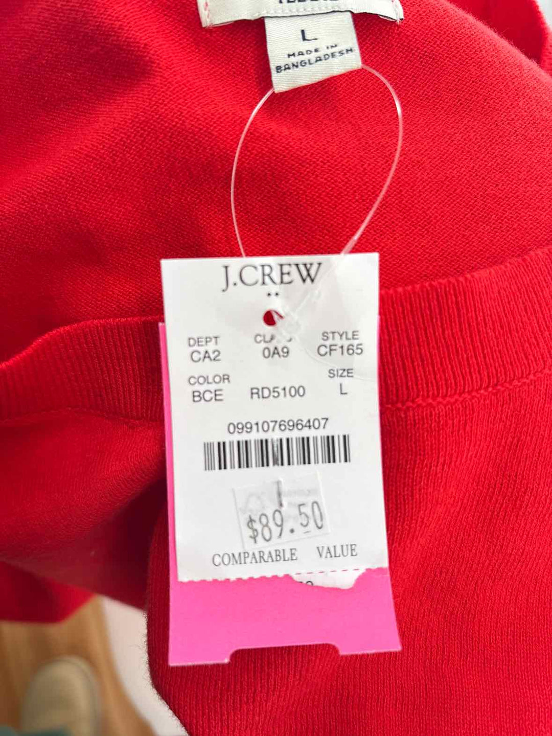 Size L J Crew Red Sweater