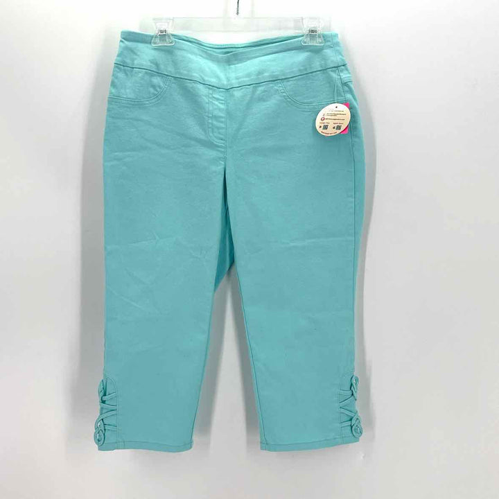 Size 8 Ruby Rd Aqua Twill Pants