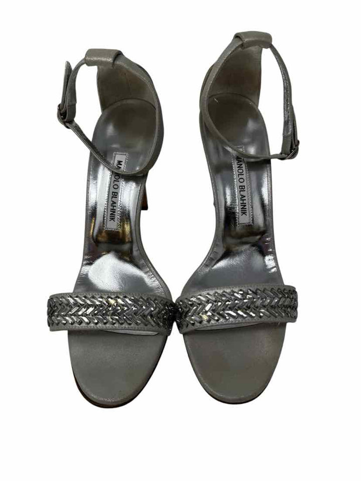 Shoe Size 39 MANOLO BLAHNIK Silver Luxury - Pumps