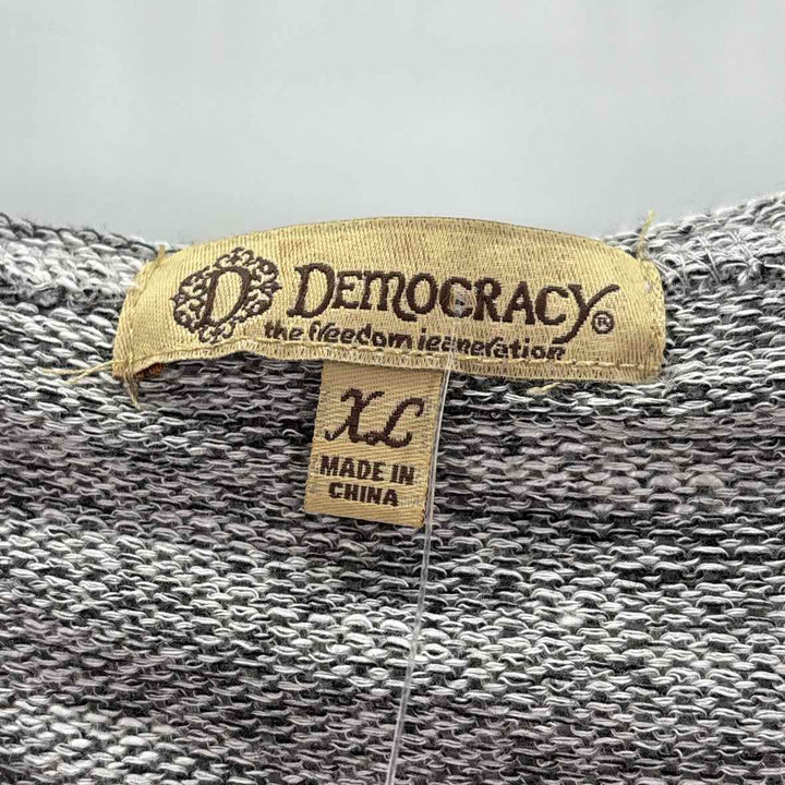 Size XL DEMOCRACY Gray Cardigan