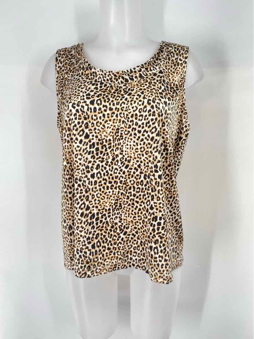 Size L Chico's Brown Print Shirt