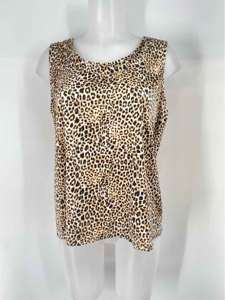 Size L Chico's Brown Print Shirt