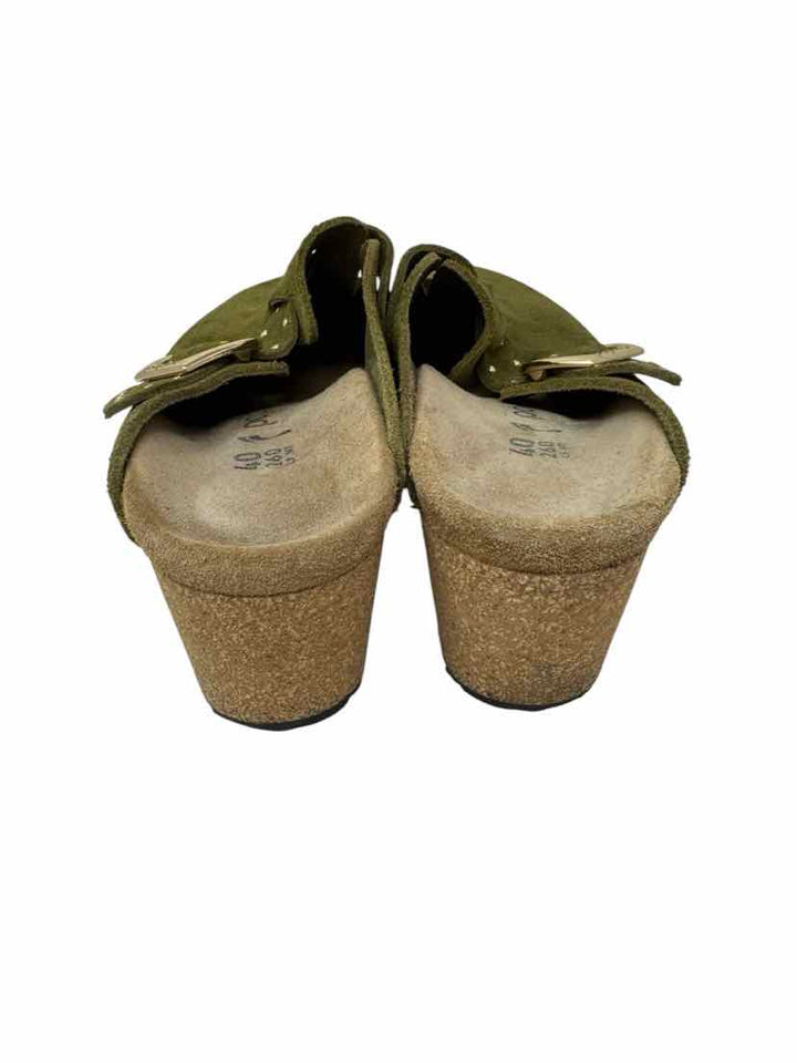 Shoe Size 40 PAPILIO Olive Suede Flats