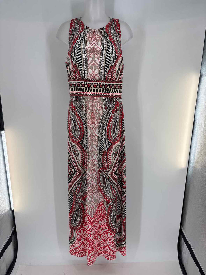Size 14 LONDON TIMES Red Print Dress