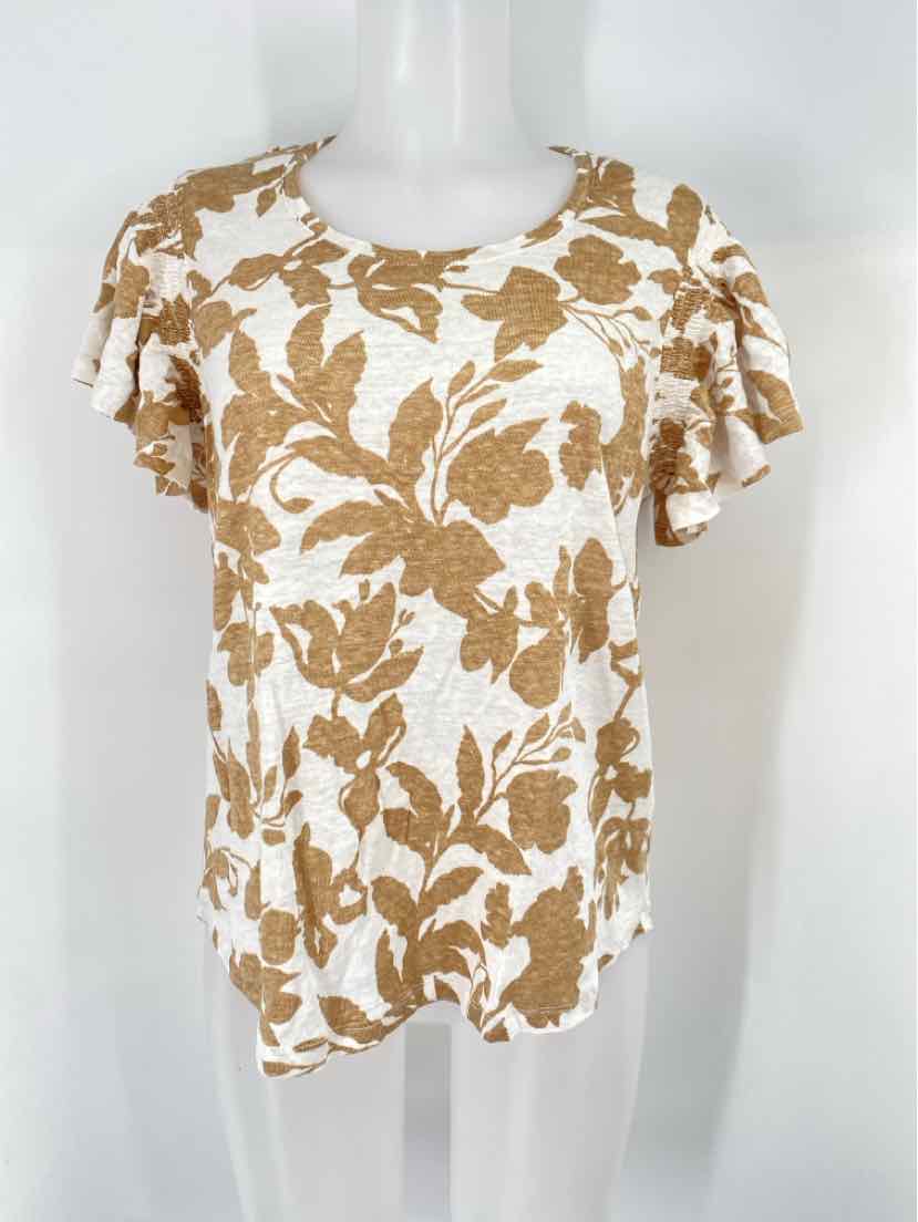 Size L Chico's Brown Print Shirt