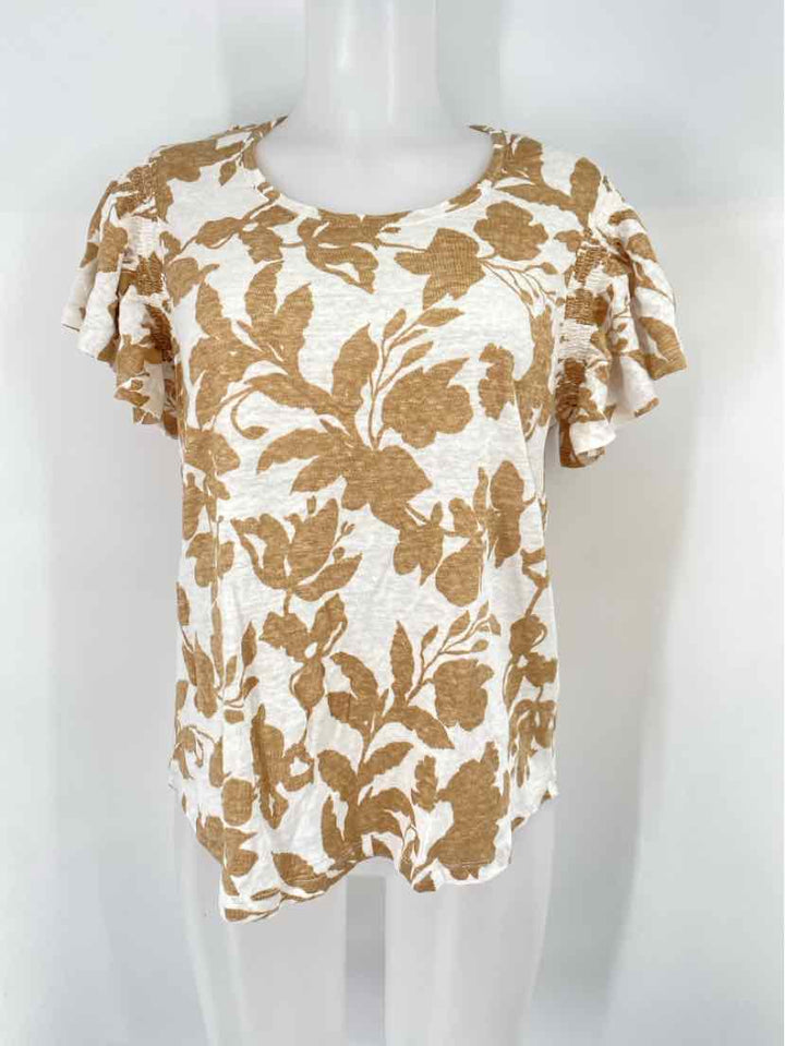 Size L Chico's Brown Print Shirt