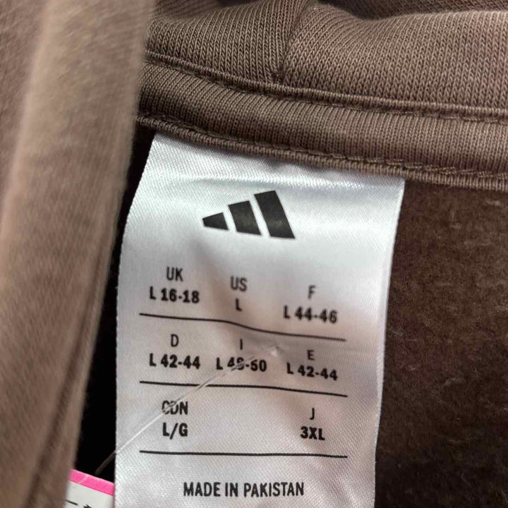 Size L Adidas Brown Cotton Sweater