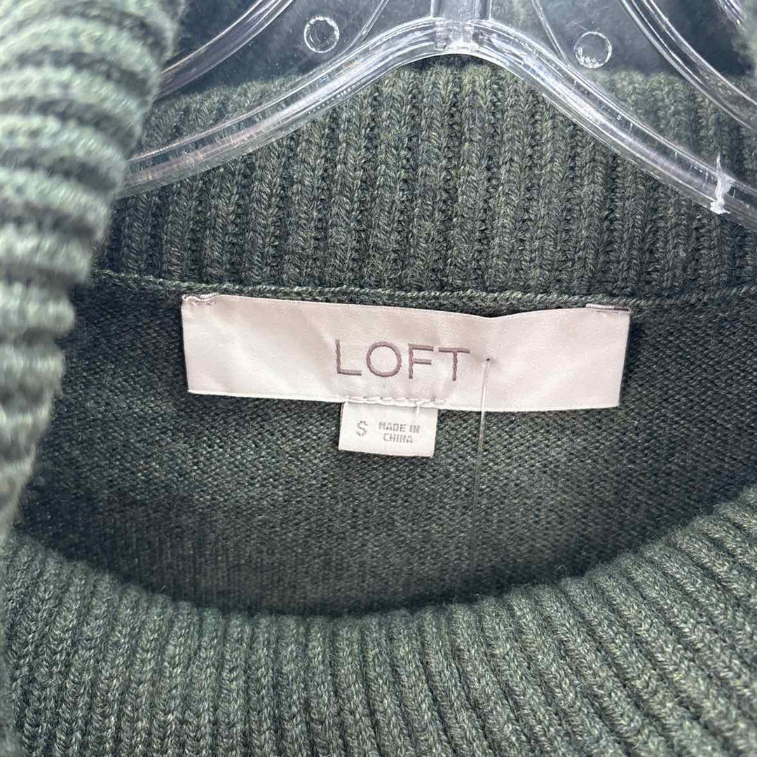 Size S LOFT Forest Green Knit Sweater