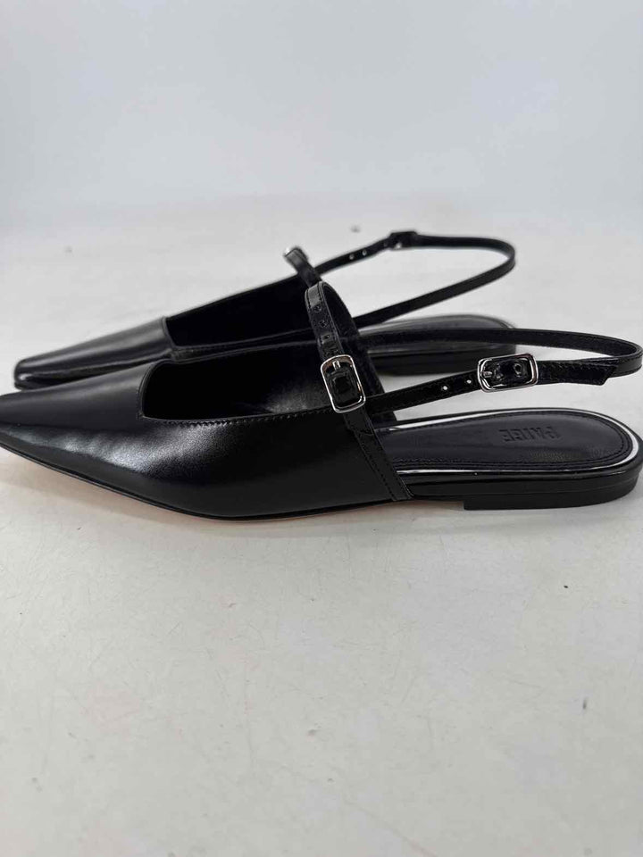 Shoe Size 7 PAIGE Black Leather Flats