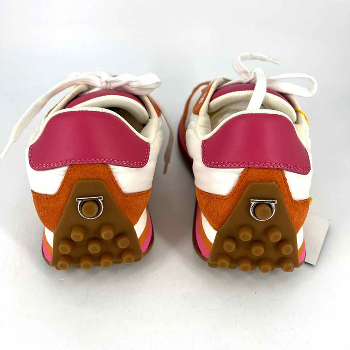 Shoe Size 5.5 FERRAGAMO Multi-Color Suede Nylon Sneakers
