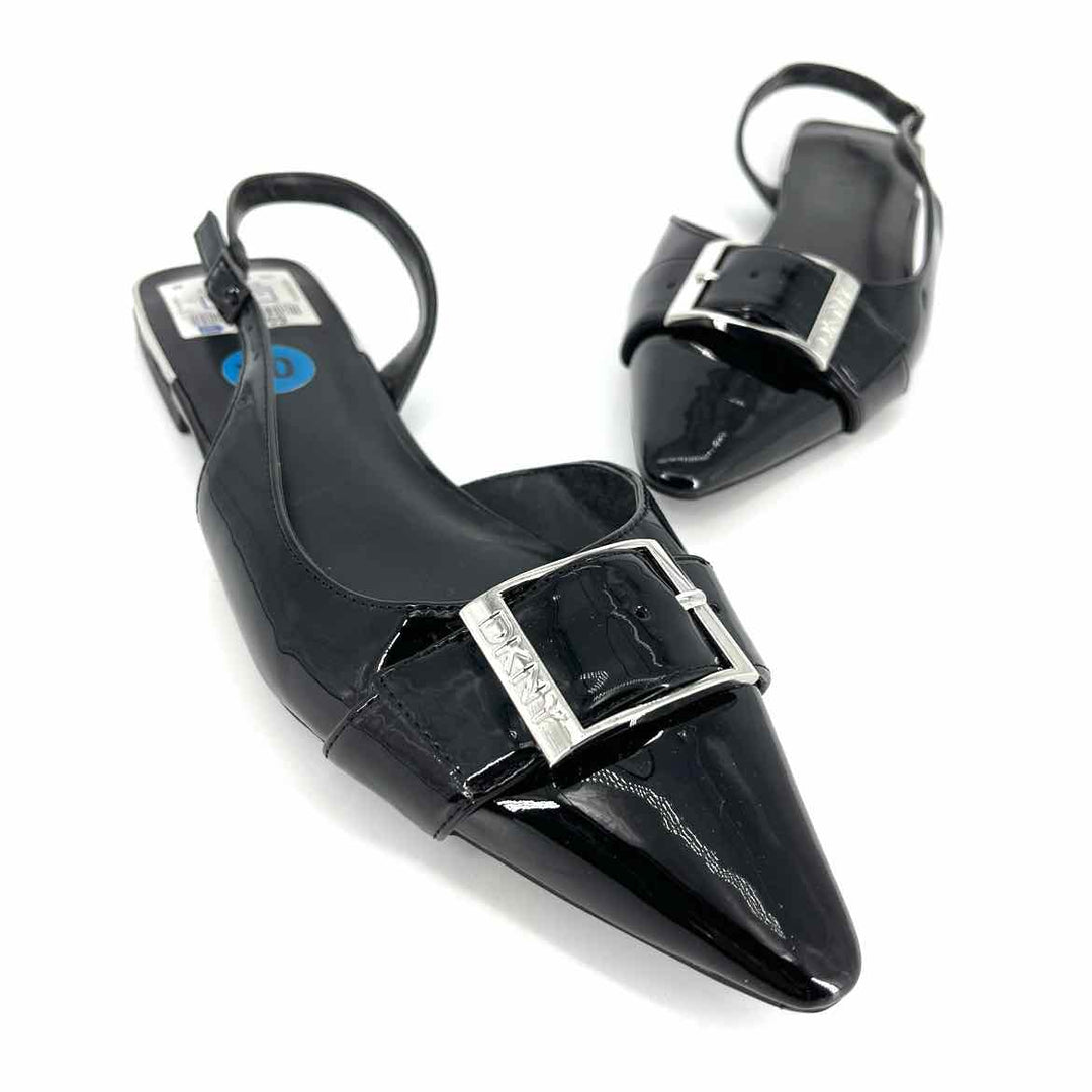 Shoe Size 10 DKNY Black PATENT Flats