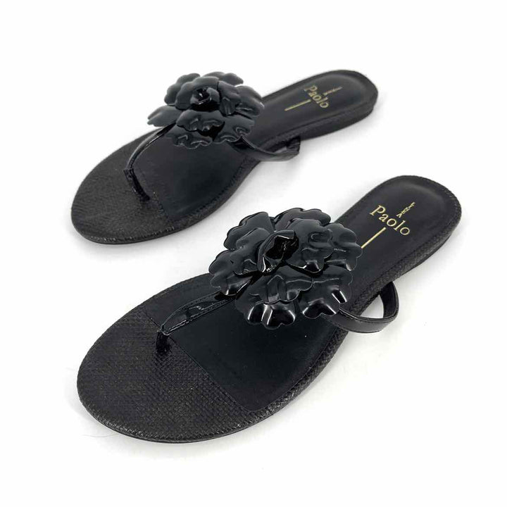 Shoe Size 7.5 PAOLO Black Sandals
