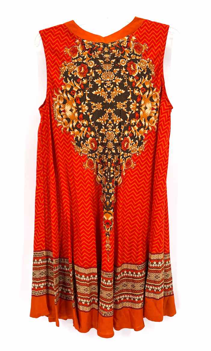 Size L ORANGE PRINT Dress