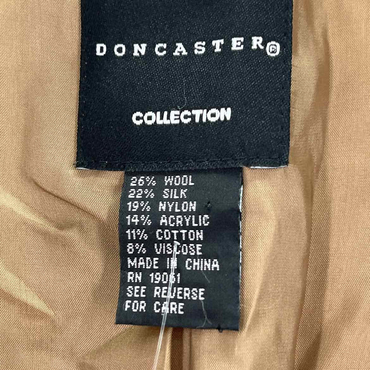 Size 10 DONCASTER Taupe Wool Silk Coat