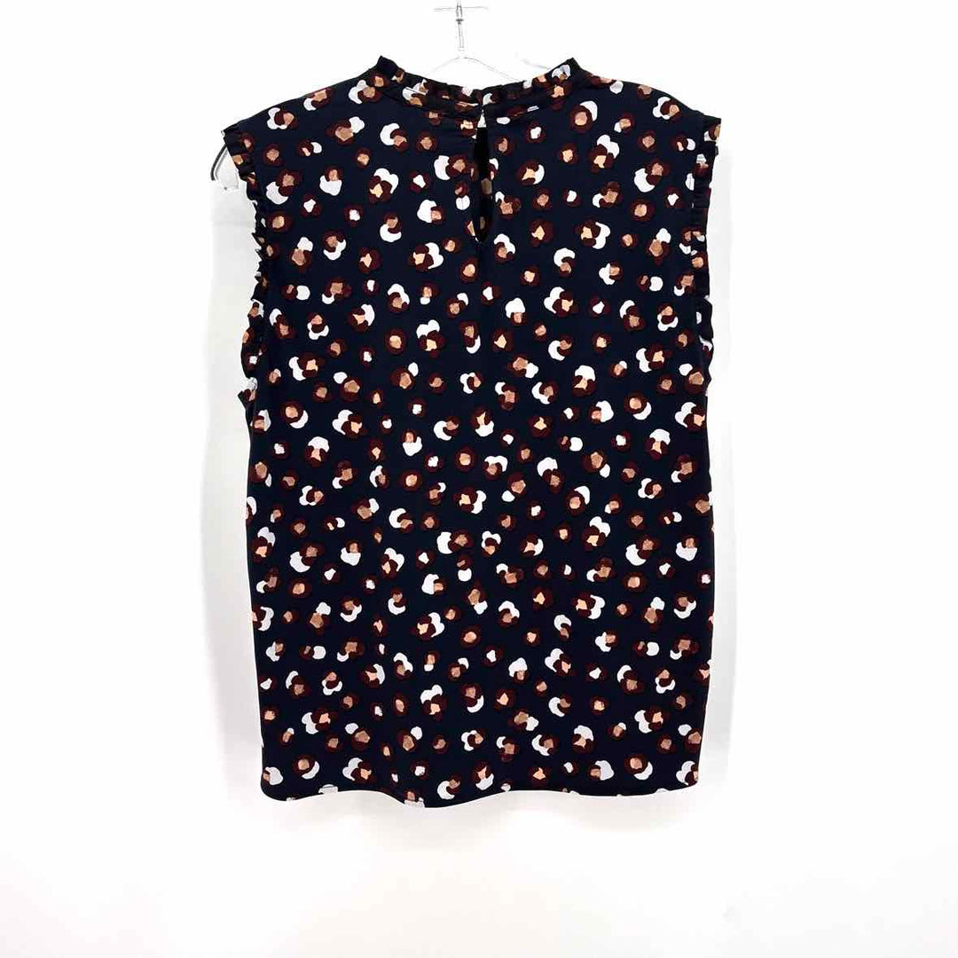 Size M Ann Taylor Navy Print Shirt