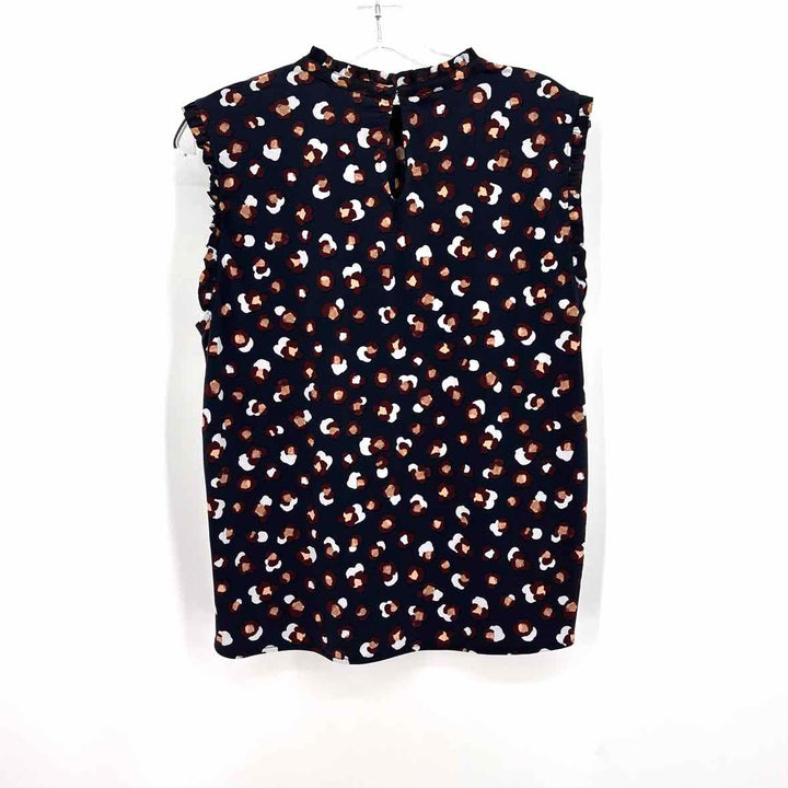 Size M Ann Taylor Navy Print Shirt