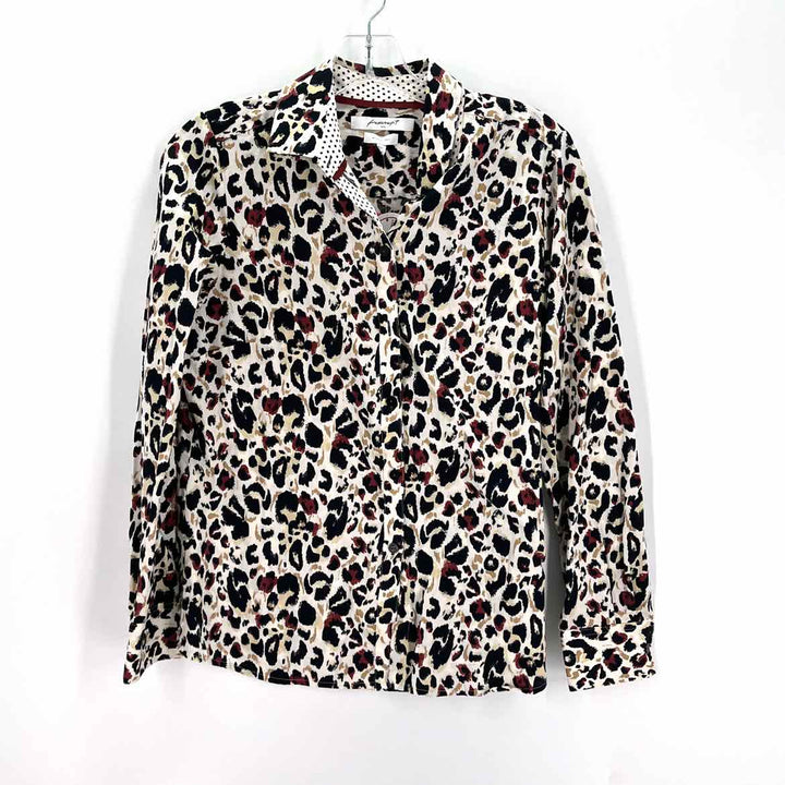 Size 6 FOXCROFT Multi-Color Shirt