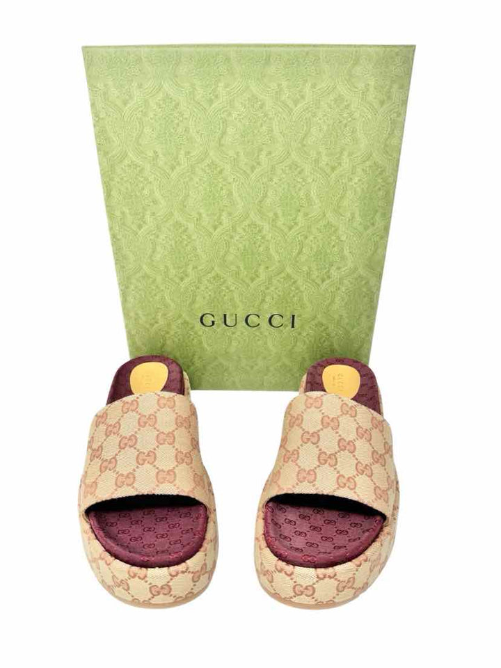 Shoe Size 41 Gucci Burgundy Luxury - Sneakers