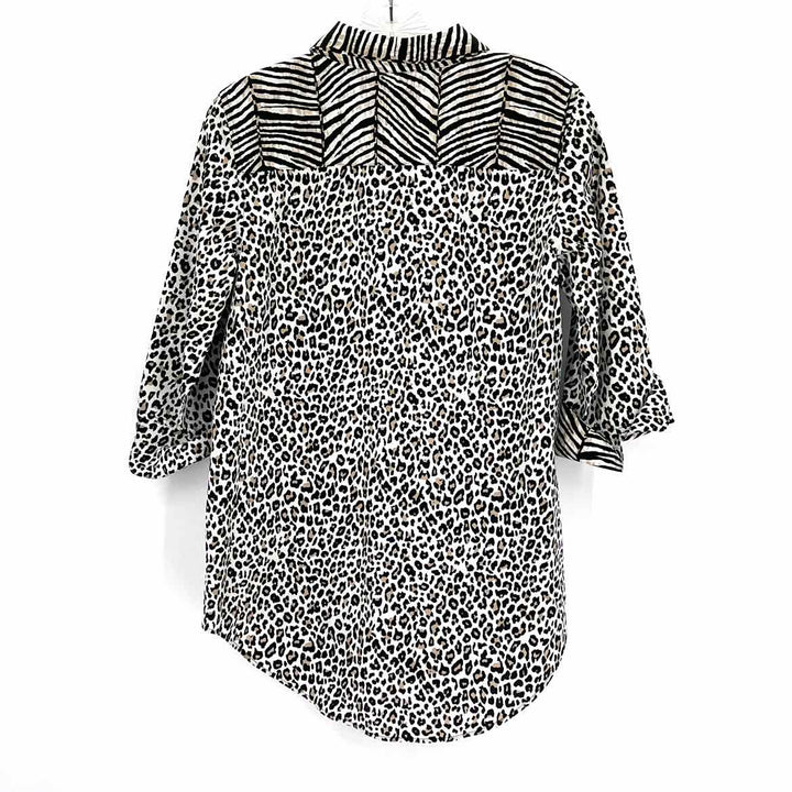 Size S Chico's Black Print Shirt