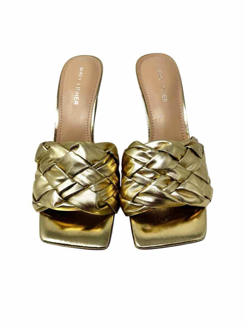 Shoe Size 7.5 MARC FISHER Gold Leather Sandals