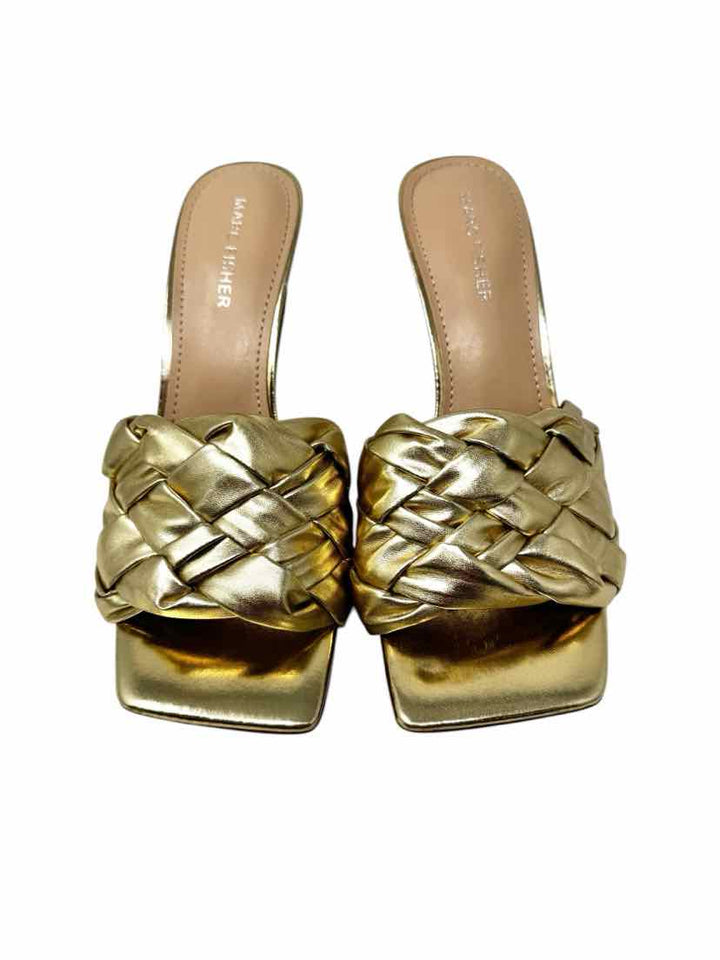 Shoe Size 7.5 MARC FISHER Gold Leather Sandals