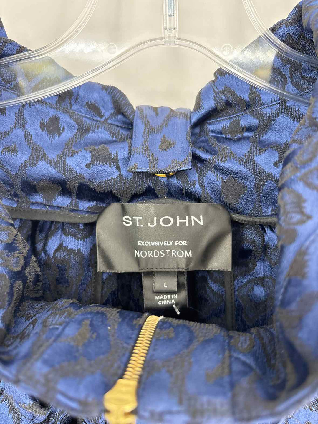 Size L ST JOHN Blue Print Jacket
