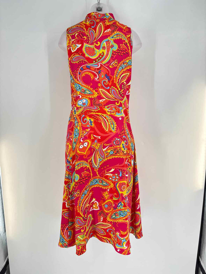 Size 8 Anne Klein PINK PRINT Dress