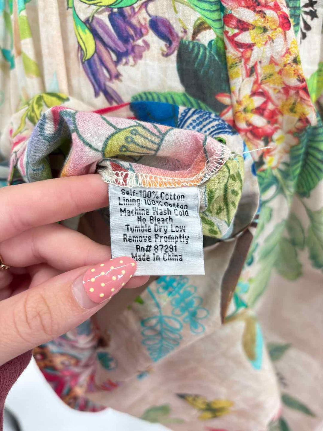 Size L Johnny Was Multi-Color Dress